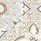 Sample 6430-15WP New Batik, Cloud Brown on Off White by Quadrille Wallpaper