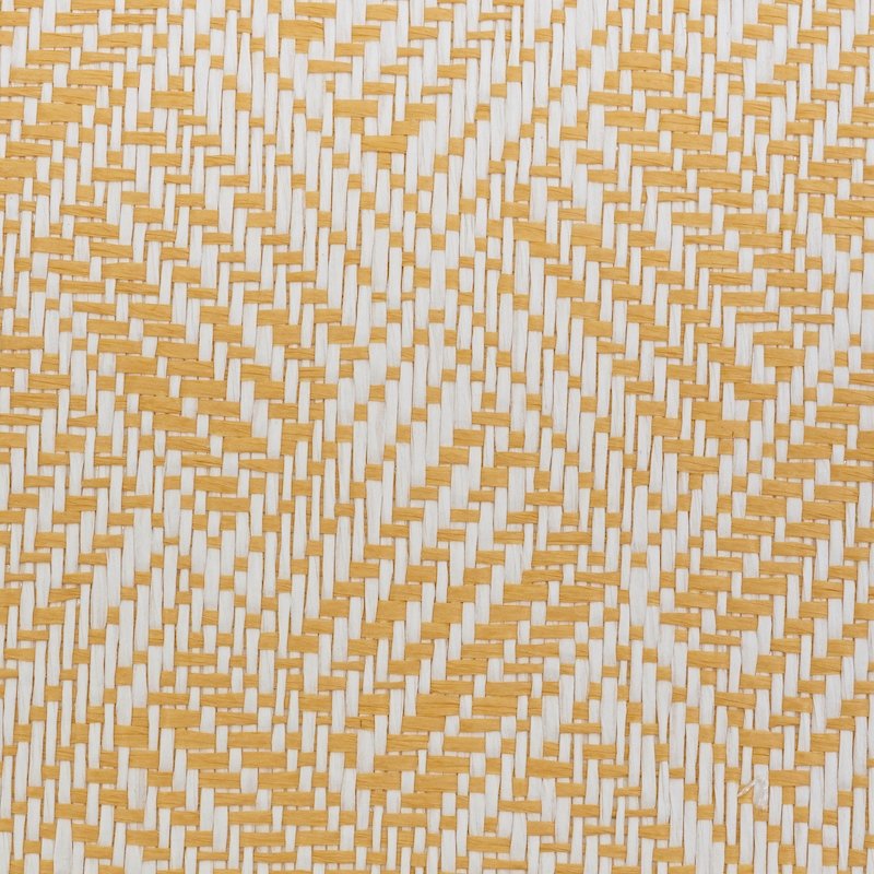 View 5011261 Ashberg Paperweave Yellow Schumacher Wallcovering Wallpaper