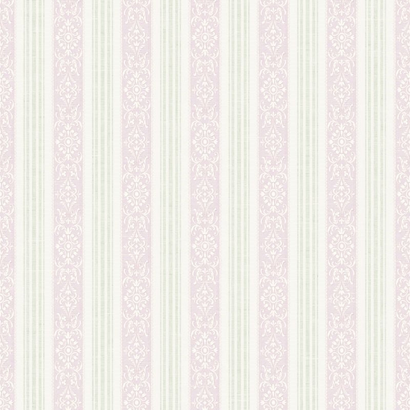 Select FS50109 Spring Garden Traditional Stripe by Wallquest Wallpaper