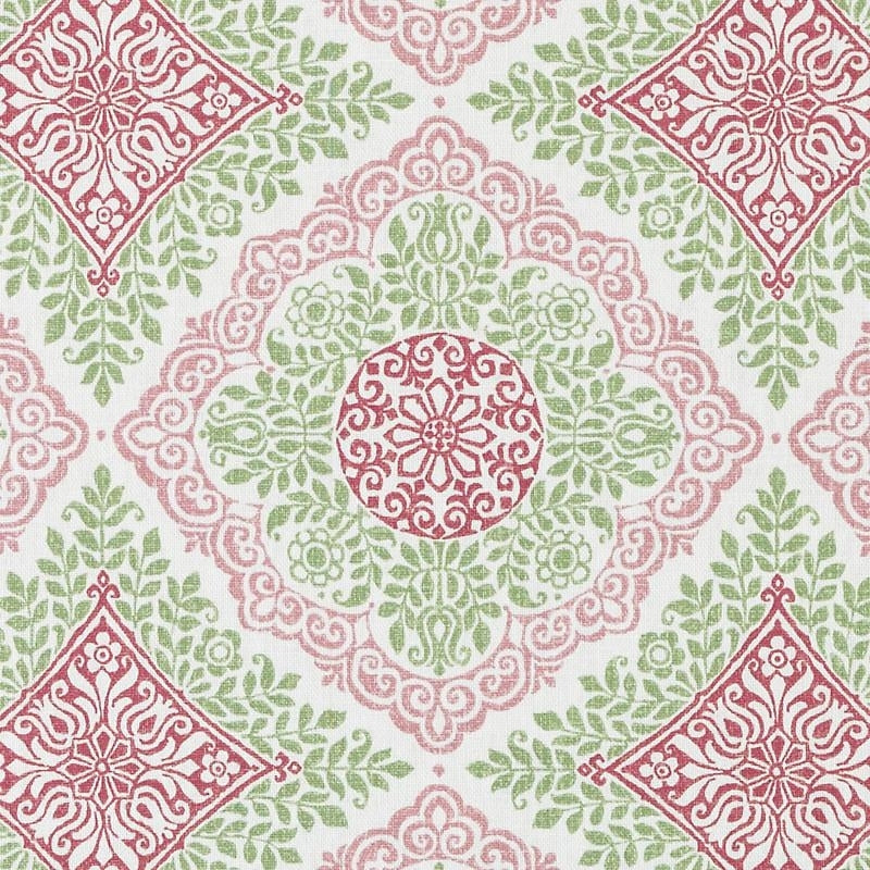 De42576-700 | Pink/Green - Duralee Fabric