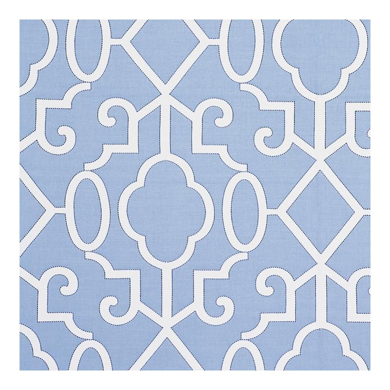 Sample 27012-006 Ming Fretwork, Delft by Scalamandre Fabric (SC 000627012)