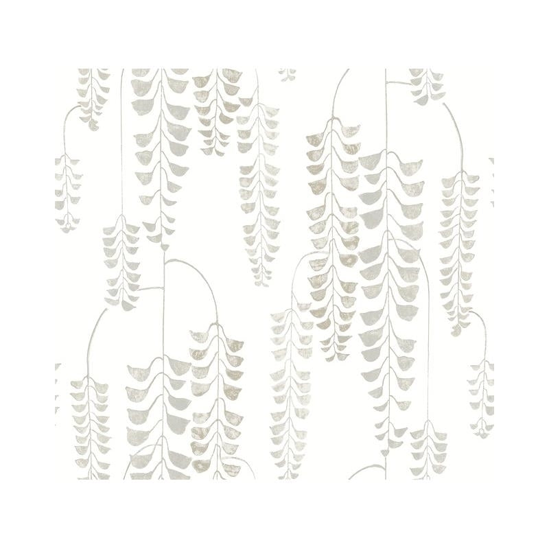 Sample BW3942 Deco Wisteria, Black and White Resource Library by York Wallpaper