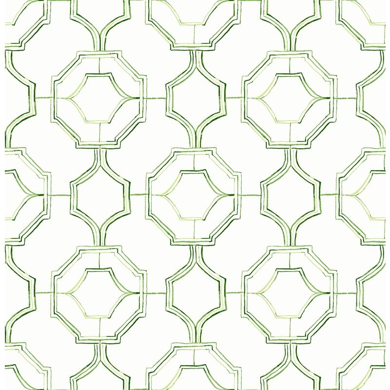 Sample 4081-26316 Happy, Gallina Green Trellis by A-Street Prints Wallpaper