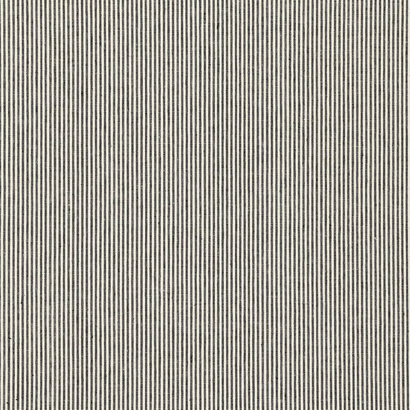 Purchase sample of 65981 Wesley Ticking Stripe, Ebony by Schumacher Fabric