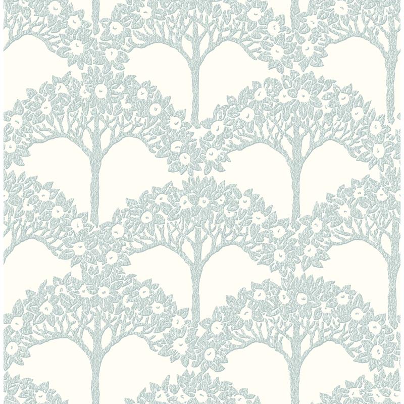 Purchase 2970-26111 Revival Dawson Turquoise Magnolia Tree Wallpaper Turquoise A-Street Prints Wallpaper