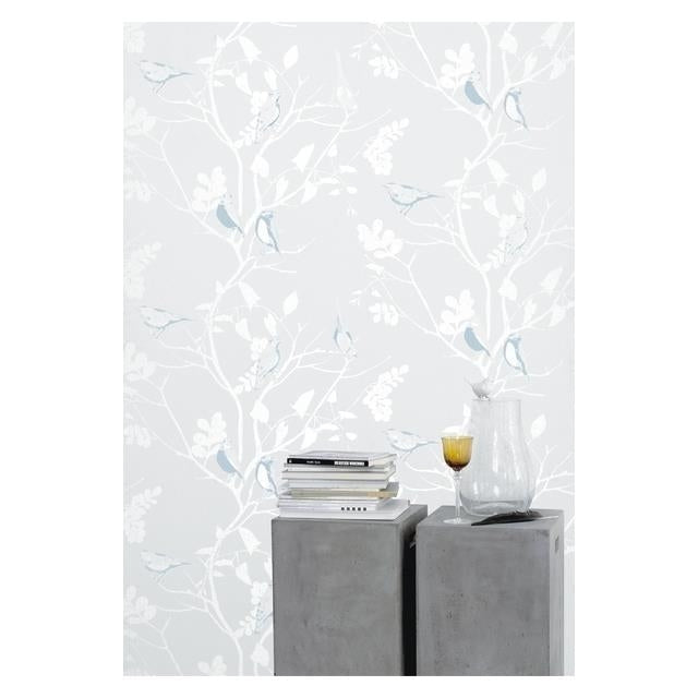 View WW-268552 Cosy White Grey Birds by Washington Wallpaper