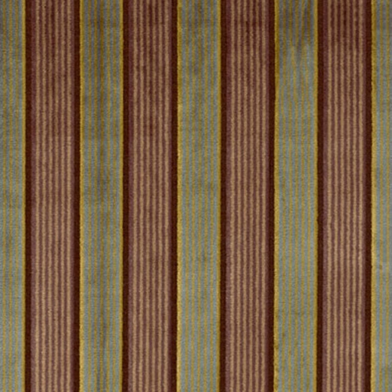 Purchase sample of 62702 Lynton Velvet Stripe, Black Plum by Schumacher Fabric