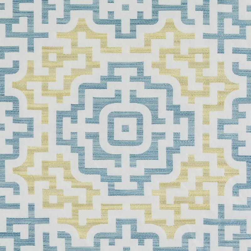 Du15906-542 | Blue/Yellow - Duralee Fabric