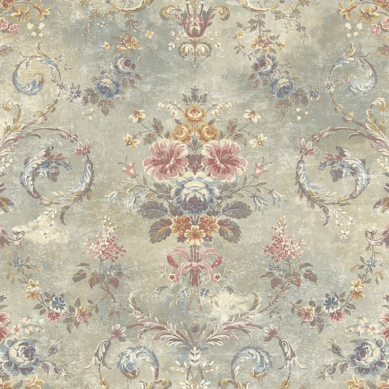 View VF30808 Manor House Tapestry Floral by Wallquest Wallpaper