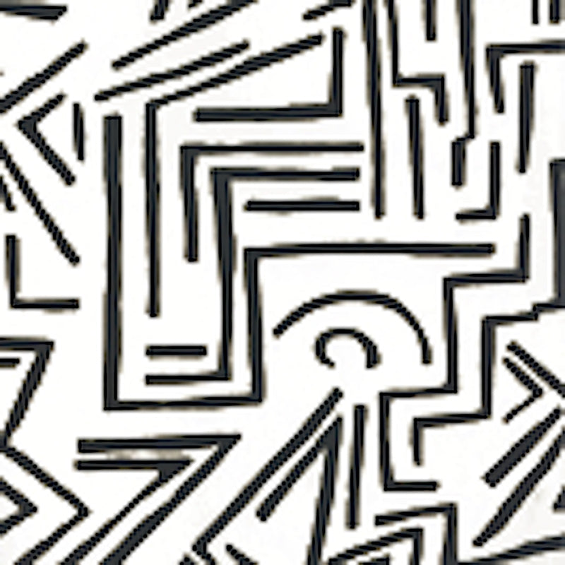 Sample AP204-8 Lascaux, Black On White by Quadrille Wallpaper