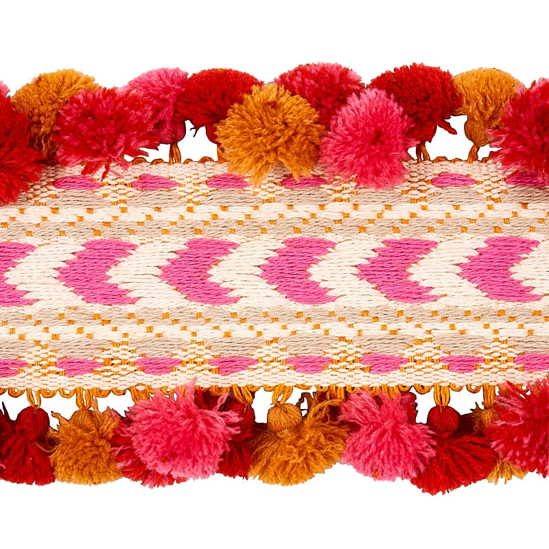 Sample 75654 Maracana Pom Tape, Pink By Schumacher Trim