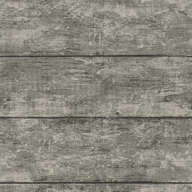 Sample 3124-13972 Thoreau, Cabin Charcoal Wood Planks Wallpaper by Chesapeake