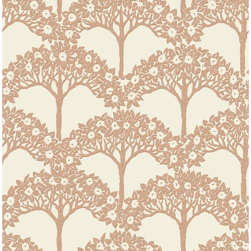 Sample 2970-26112 Revival, Dawson Rust Magnolia Tree Wallpaper by A-Street Prints Wallpaper