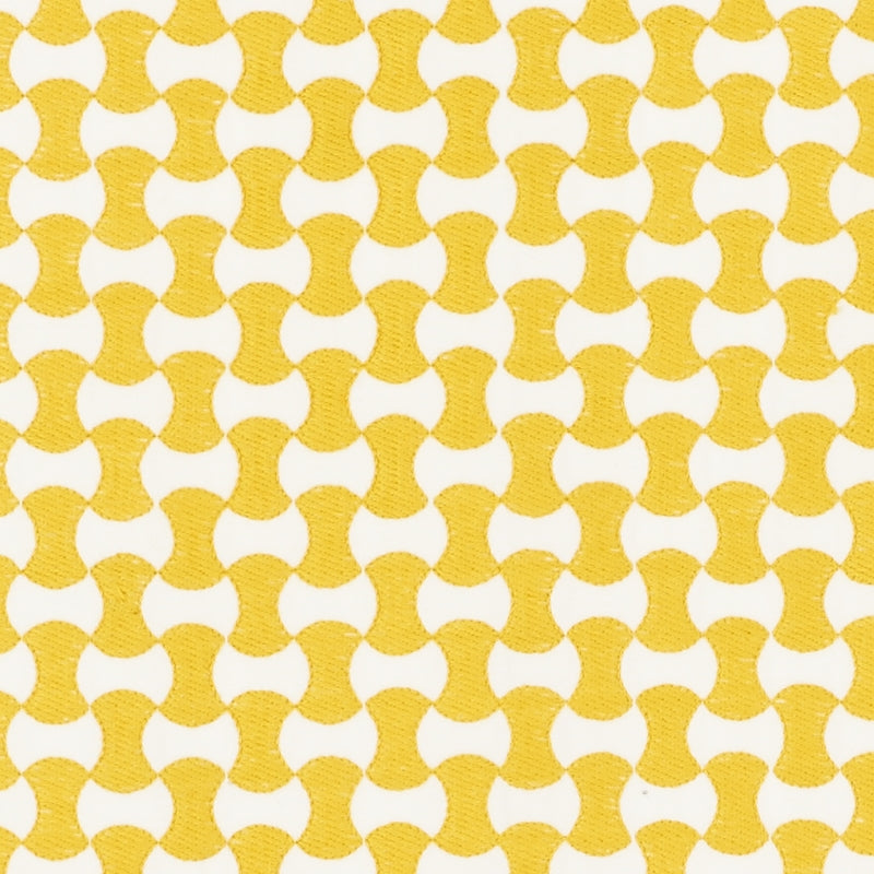 Purchase sample of 70377 Nolita Embroidery, Yellow by Schumacher Fabric