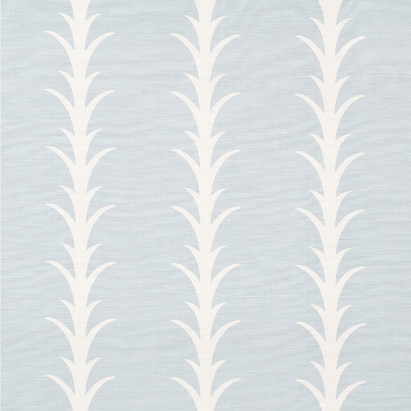 Looking 177633 Acanthus Stripe Sky by Schumacher Fabric