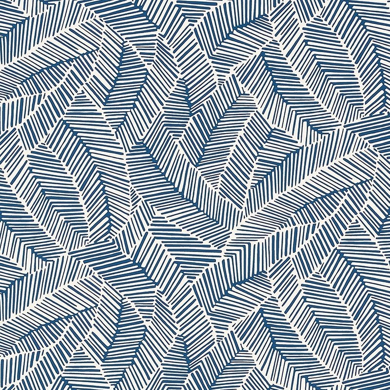 Acquire 5007533 Abstract Leaf Navy Schumacher Wallpaper