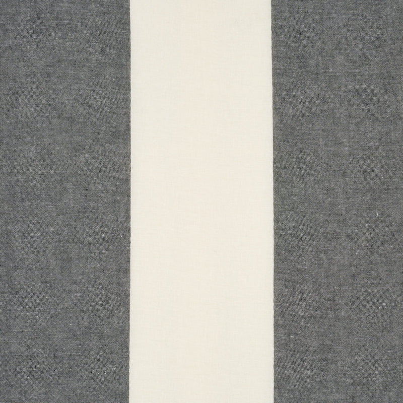 Purchase sample of 67944 Vista Linen Stripe Casement, Carbon And White by Schumacher Fabric