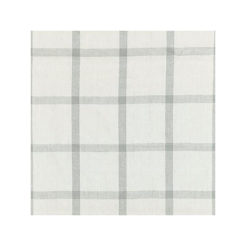 Sample 27152-003 Wilton Linen Check, Mineral - Scalamandre Fabric (SC 000327152)