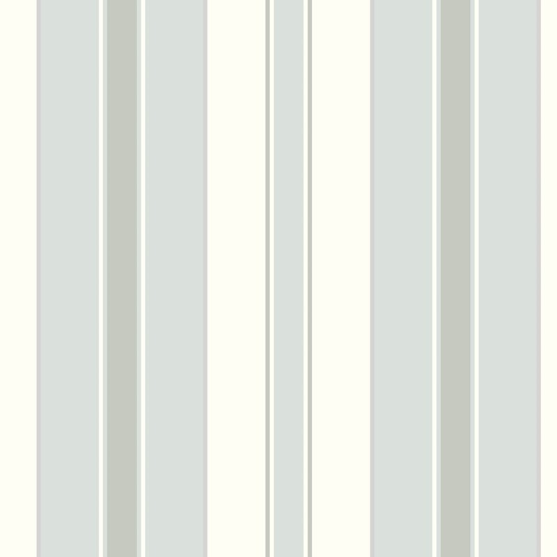 Sample 6878 Stockholm Stripe, Sky And Silver By Borastapeter Wallpaper