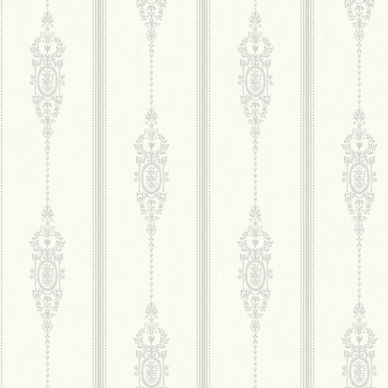 Find AM90600 Mulberry Place Ornamental Stripe by Wallquest Wallpaper