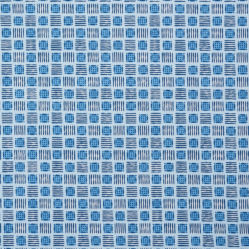 Purchase sample of 177863 Mottley Grid, Cottage Blue by Schumacher Fabric