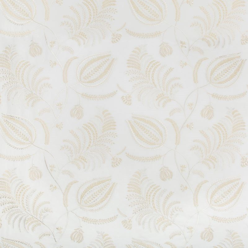 Sample 2017158.16.0 Palmero Emb, Ivory Beige Multipurpose Fabric by Lee Jofa
