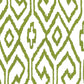 Sample 7240-03WP Aqua Iv, Jungle Green on White by Quadrille Wallpaper