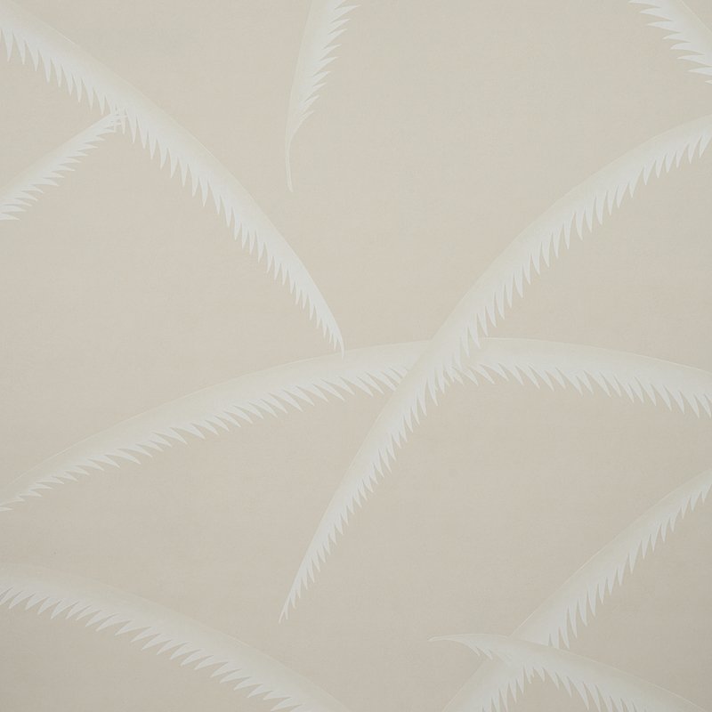 Search 5013303 Deco Palms Ivory On Natural Schumacher Wallcovering Wallpaper