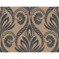 Sample TA21000 Tortuga, Black, Damask by Seabrook Wallpaper