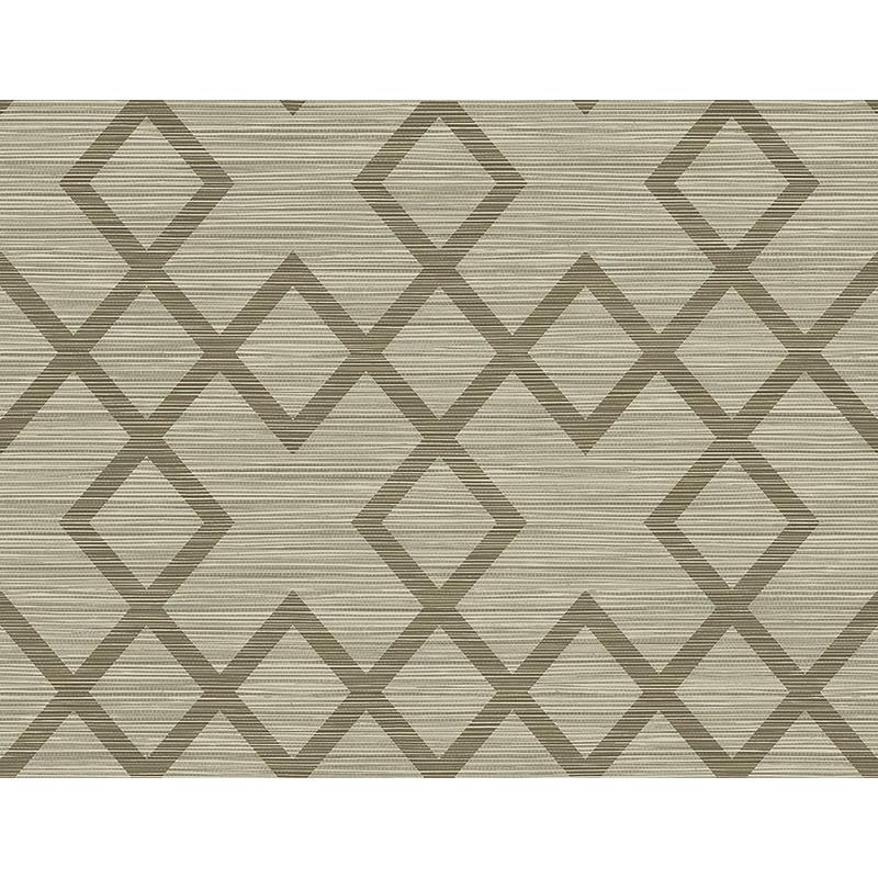 Sample 2765-BW40406 GeoTex, Vana Brown Woven Diamond by Kenneth James Wallpaper