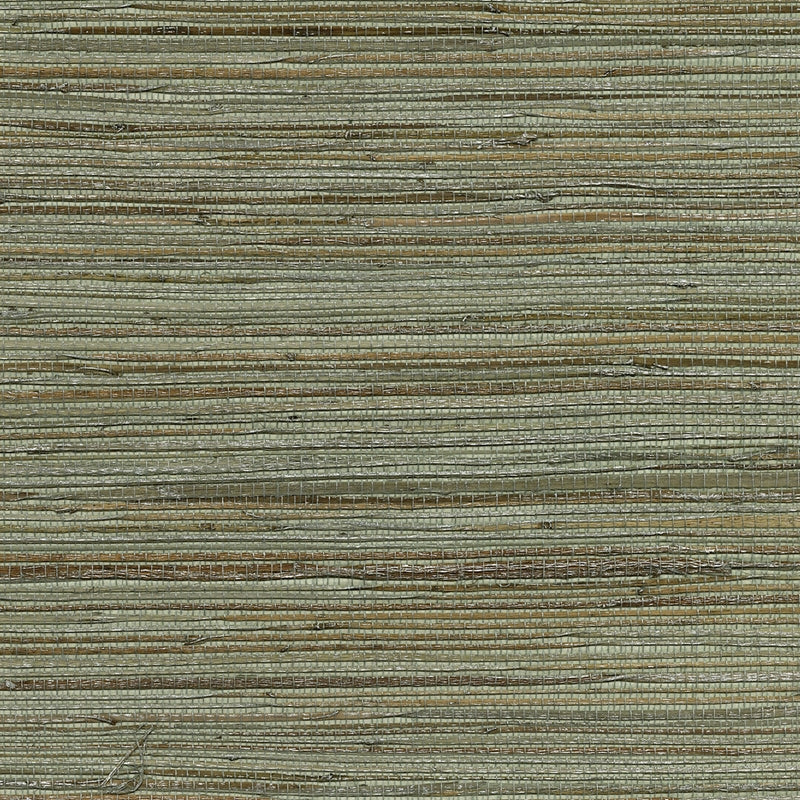 Sample 2732-80070 Canton Road, Shandong Sea Green Grasscloth by Kenneth James Wallpaper
