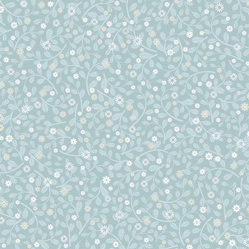 Sample 2999-24130 Annelie, Hummelvik Blue Daisy Trail by A-Street Prints Wallpaper