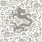 Sample SCS3881 Scalamandre, Grey Chi'en Dragon Scalamandre Self Adhesive Wallpaper by NuWallpaper