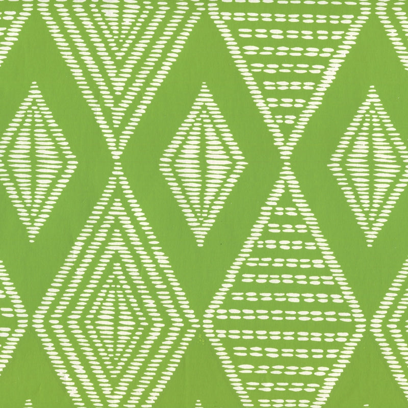 Sample AP855-15 Safari, Lime on Almost White by Quadrille Wallpaper
