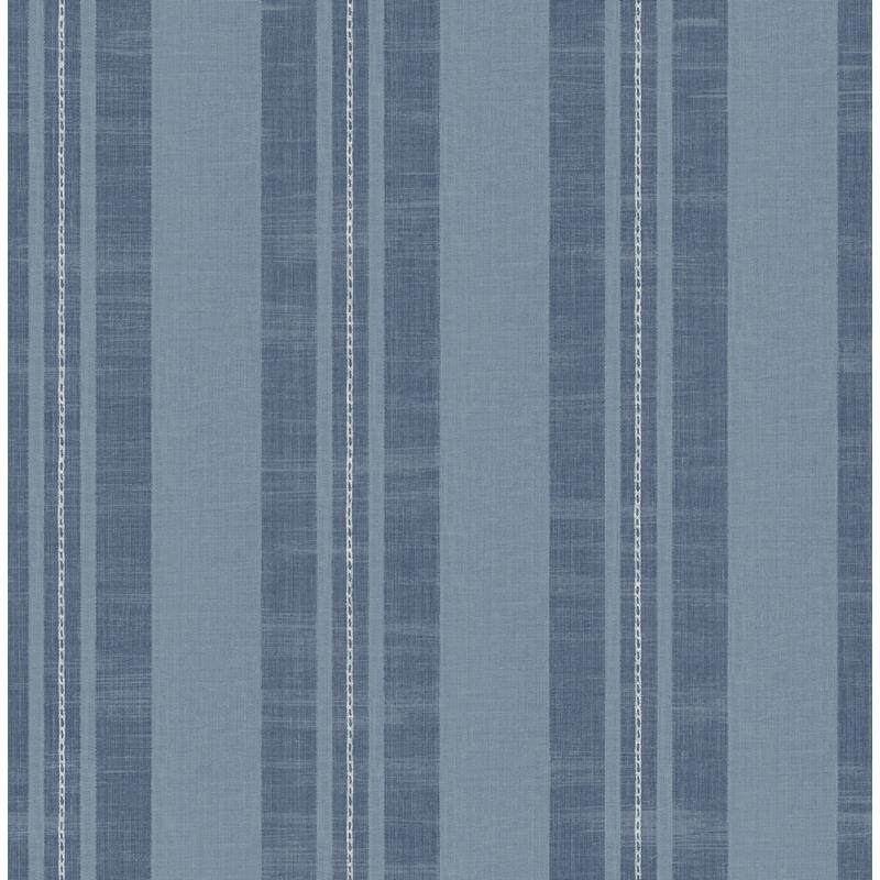 Select DA60402 Day Dreamers Linen Stripe Sky Blue and Denim by Seabrook Wallpaper