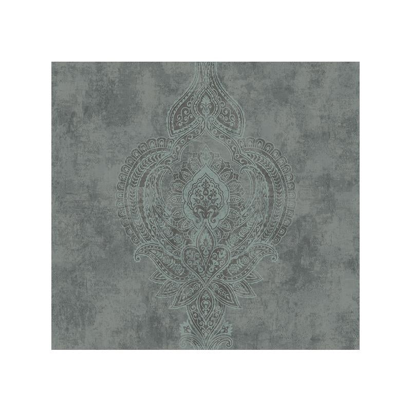 Sample Carl Robinson  CB74602, Gillingham color Gray  Damask Wallpaper