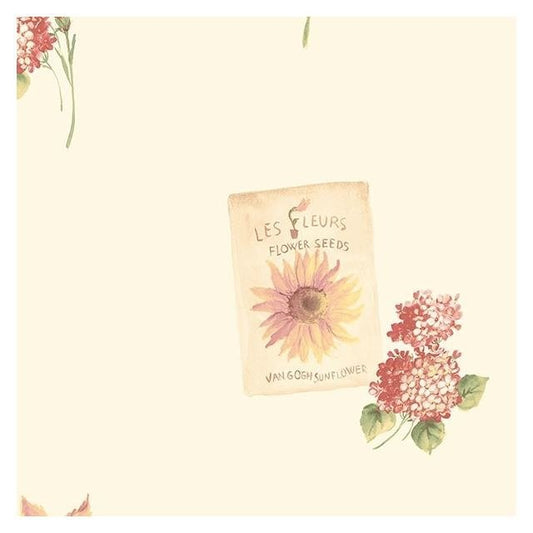 View KC28510 Fresh Kitchen 5 Neutral Floral Wallpaper by Norwall Wallpaper