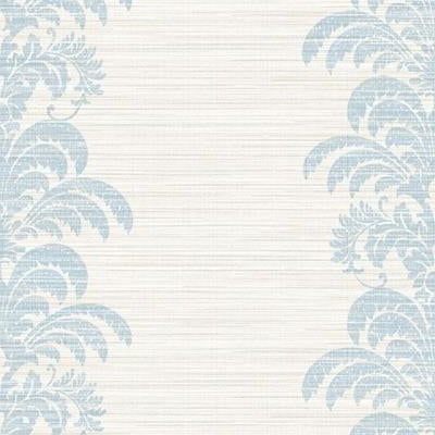 Buy LN10502 Luxe Retreat Palm Frond Stripe Stringcloth Blue by Seabrook Wallpaper