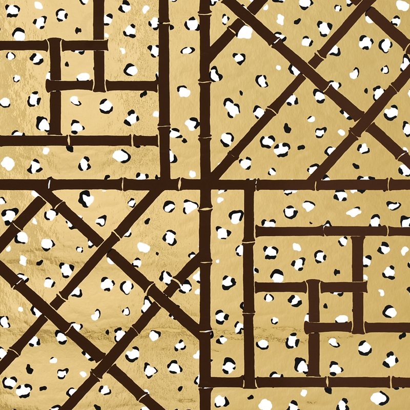 Find 5012770 Fancy Beast Metallic Glam Gold Schumacher Wallcovering Wallpaper