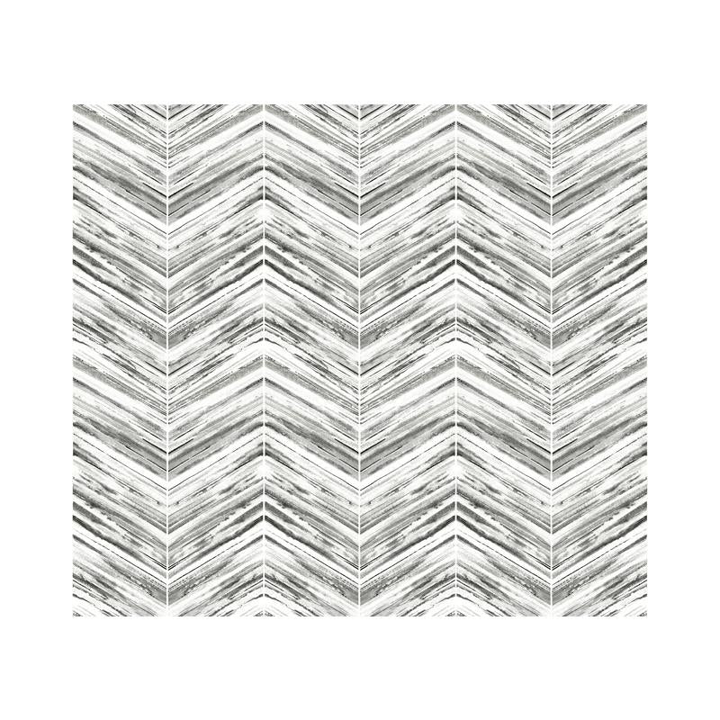 Sample BW3911 Petite Watercolor Chevron, Black and White Resource Library by York Wallpaper