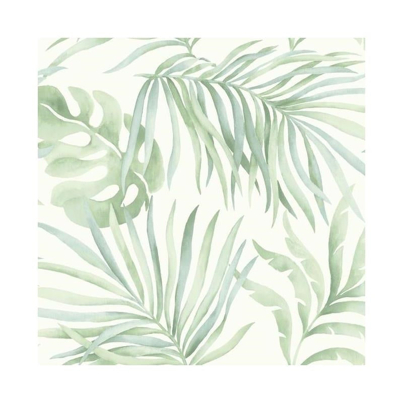 Sample - SO2452 Tranquil, Paradise Palm color green, Trellis by Candice Olson Wallpaper