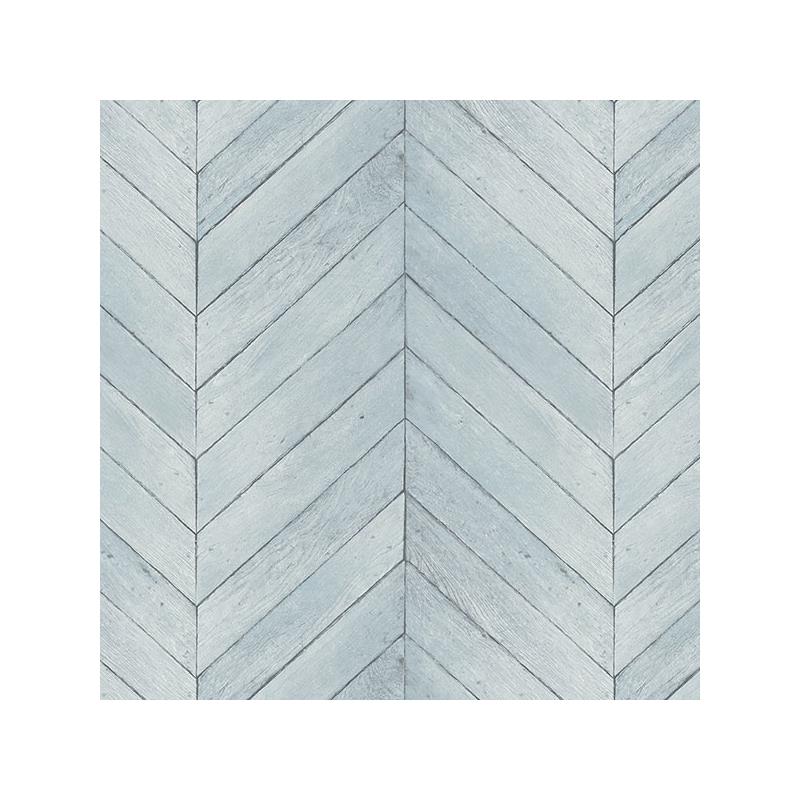 Sample G67995 Organic Textures, Blue Chevron Wood Wallpaper by Norwall