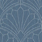 Acquire RY31502 Boho Rhapsody Scallop Medallion Blue by Seabrook Wallpaper