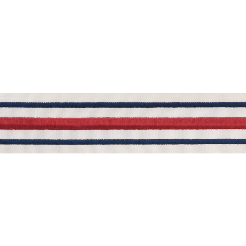 70782 | Military Stripe  Tape, Red  Navy - Schumacher Fabric