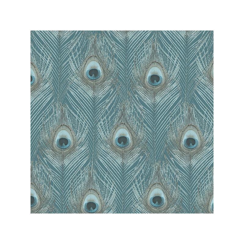 Sample G67978 Organic Textures, Blue Peacock Wallpaper by Norwall
