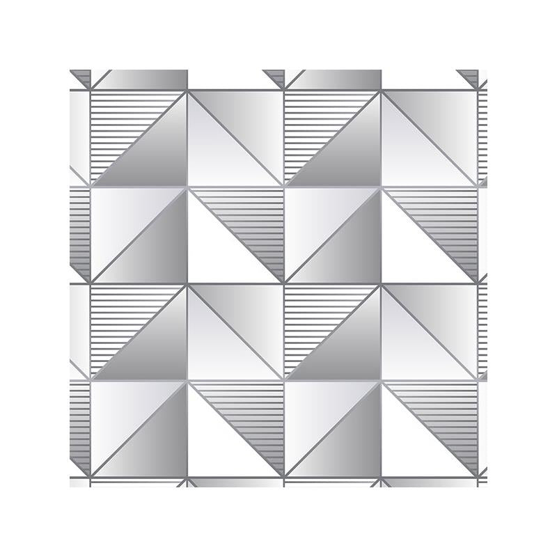 Sample GX37630 Geometrix, Metallic Cubist Wallpaper by Norwall