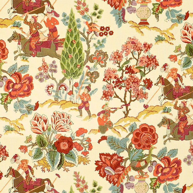 Purchase sample of 173011 Persian Lancers, Spring by Schumacher Fabric