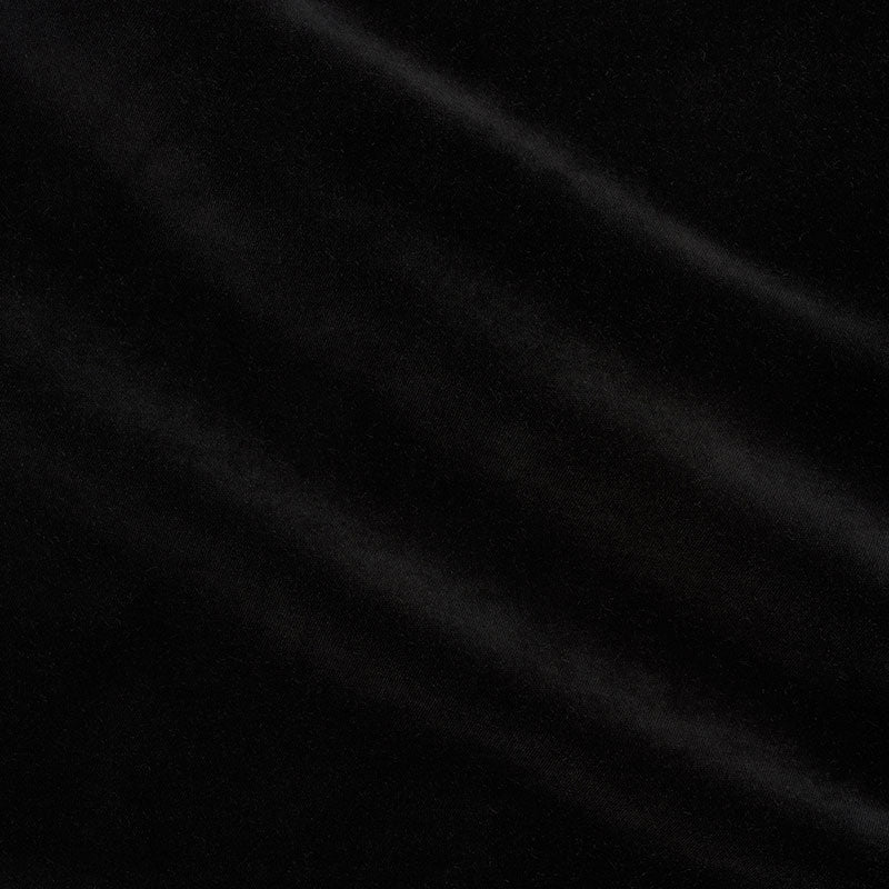 Purchase sample of 70474 Rocky Performance Velvet, Black by Schumacher Fabric