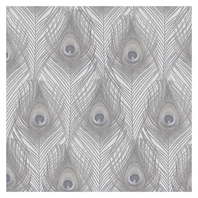View G67977 Organic Textures Grey Peacock Wallpaper by Norwall Wallpaper