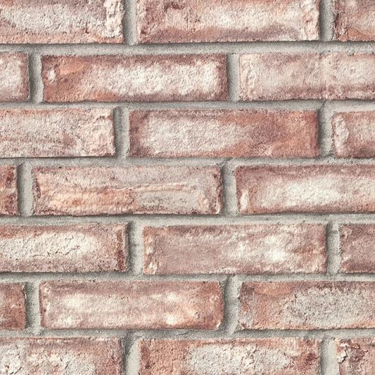 Shop 2921-50101 Warner Textures IX 2754 Main Street Appleton Maroon Faux Weathered Brick Wallpaper Maroon by Warner Wallpaper
